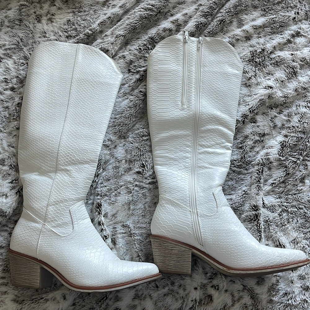 White cowboy boots